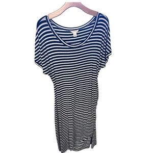 Nordstrom Caslon, black and white mid length dress, size large